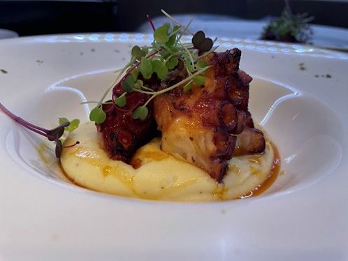 Grilled octopus with potato purée